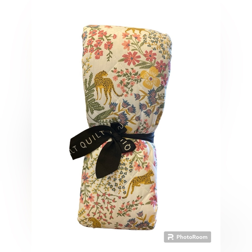 Rachel Zoe King Size Floral Jungle Leopard Quilt
